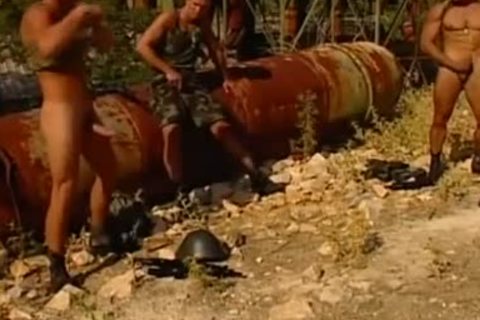 Entry Squad With Three Uniform guy stroking Their knobs