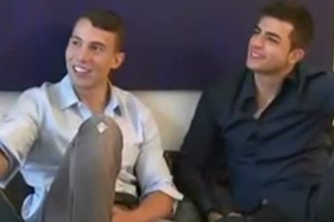 Non-stop boyz Splitting On The sofa After ass hammering