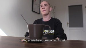 A tattoo artist with super tight and sensitive chocolate hole