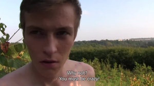 18 y.o. smiley twink slammed in the bushes