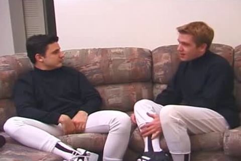 excited young men get Frisky On The Sofa previous to ass poke