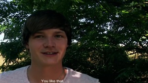 young chick bouncing on a monstrous cock outdoors