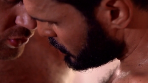 GodsOfMen: Short haired Logan Moore helps with face fucking