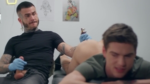 Bromo US: Lev Ivankov with Fly Tatem bareback cumshot indoors