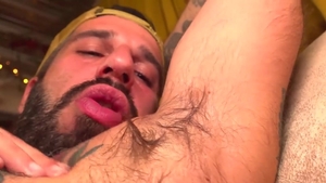 PitsAndPubes: Hairy hunk Romeo Davis loves uncut cock daddy