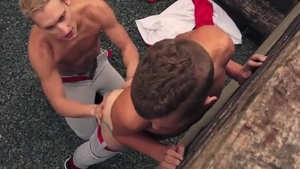 Two Baseball twinks nailing Each Other