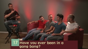 Men: Blond Twinks Get Facial Frenzied by Four